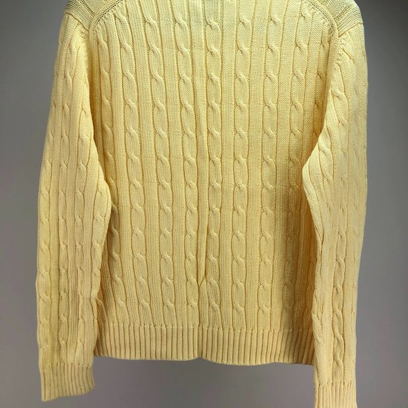 BROOKS BROTHERS yellow cotton v-neck pullover sweater SZ XL - like new! - Picture 4 of 7